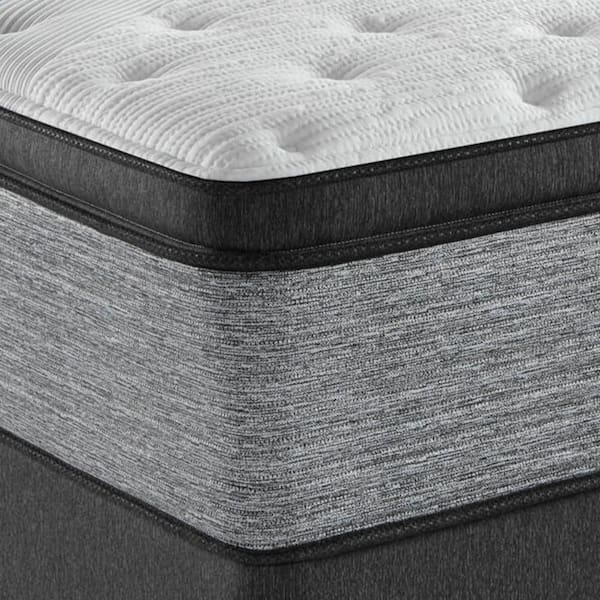 Carbon Series Medium Pillow Top 15.75 in. Mattress Low Profile Foundation Set