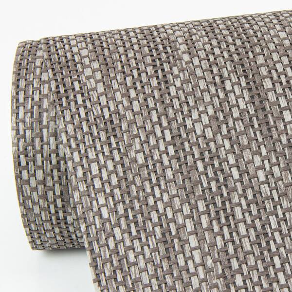 Jia Charcoal Paper Weave Grasscloth Wallpaper Sample