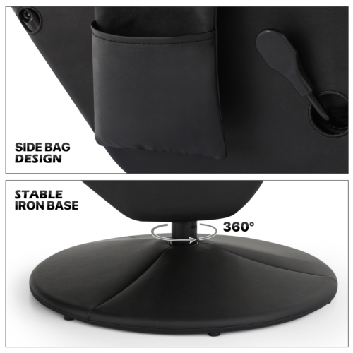 [PRO GAME]Computer Racing Chair Massage Recliner Swivel Seat w/Bluetooth Speaker