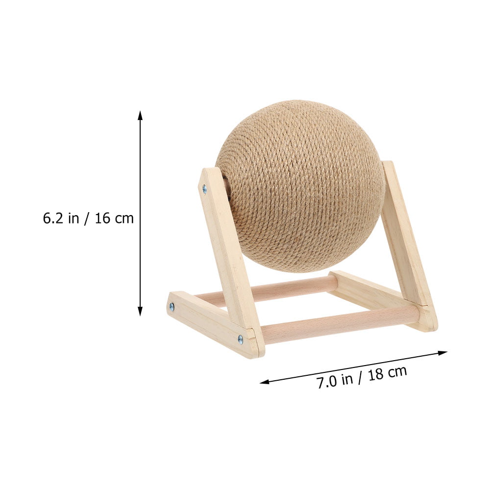Cat Ball Scratching Scratcher Scratch Rotatable Sisal Wheel Cats Indoor Kitten Interactive Plaything Pet Grinding Rope