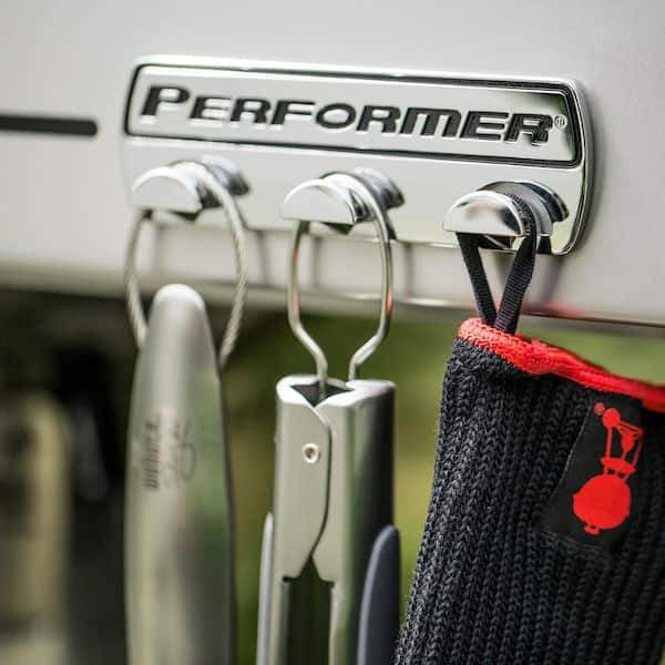 22 in. Performer Deluxe Charcoal Grill in Black with Built-In Thermometer and Digital Timer