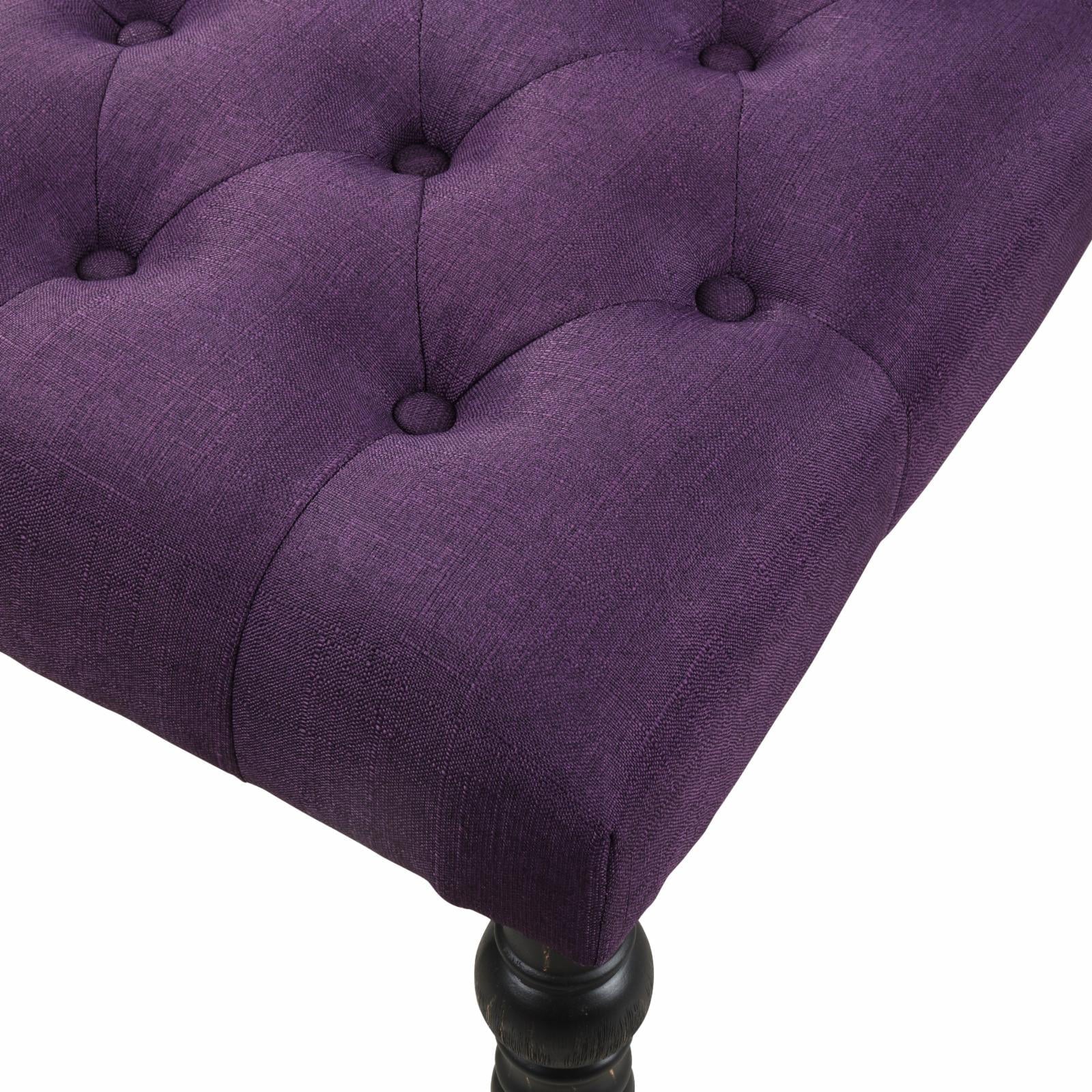 Roundhill Furniture Leviton Fabric Tufted Dining Bench