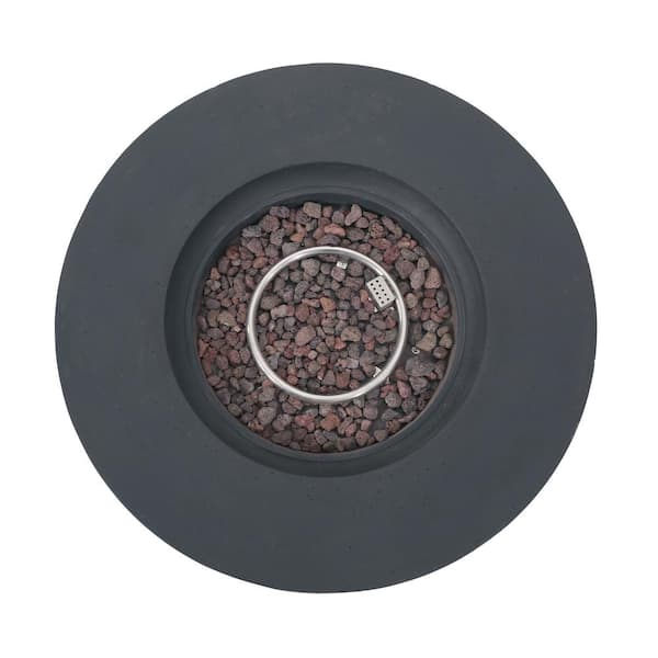 Mayfair Dark Gray Circular Stone Fire Pit (No Tank Holder)