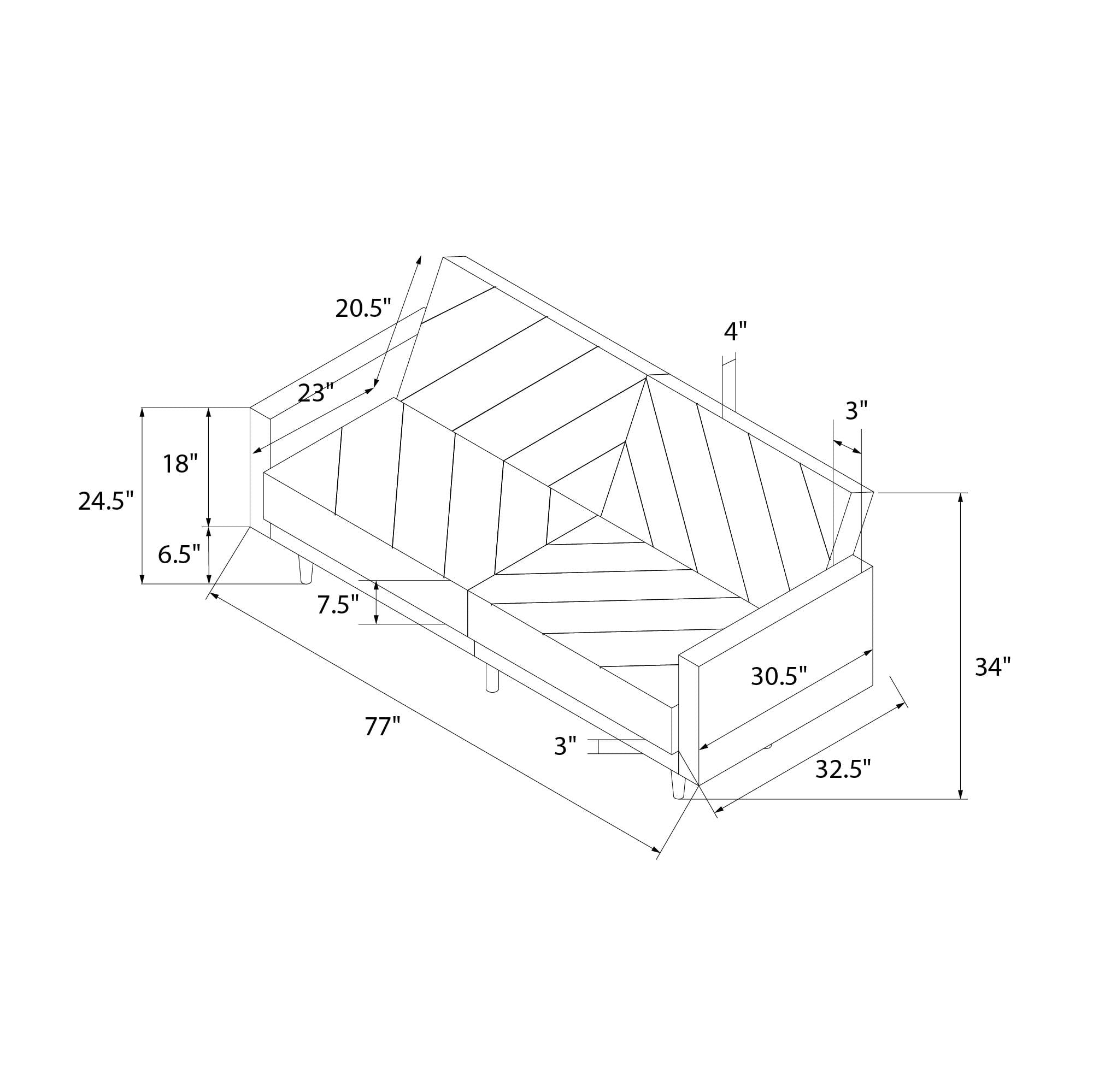 DHP Alicent Futon Sofa Bed and Couch Sleeper, Light Gray Linen