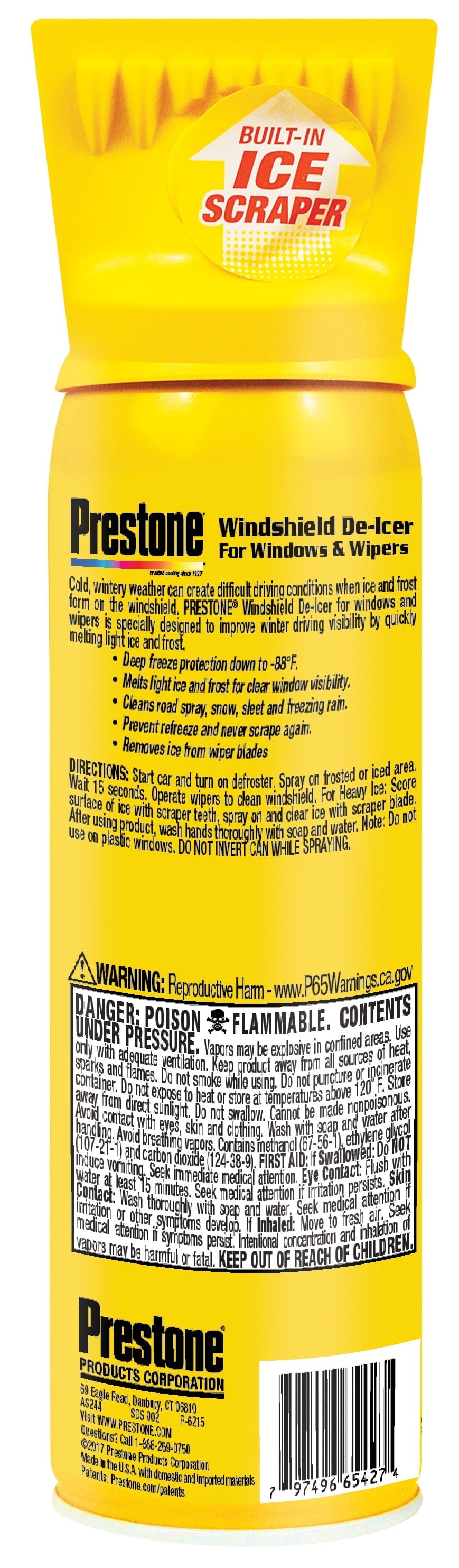 Prestone Windshield De-Icer 17 oz