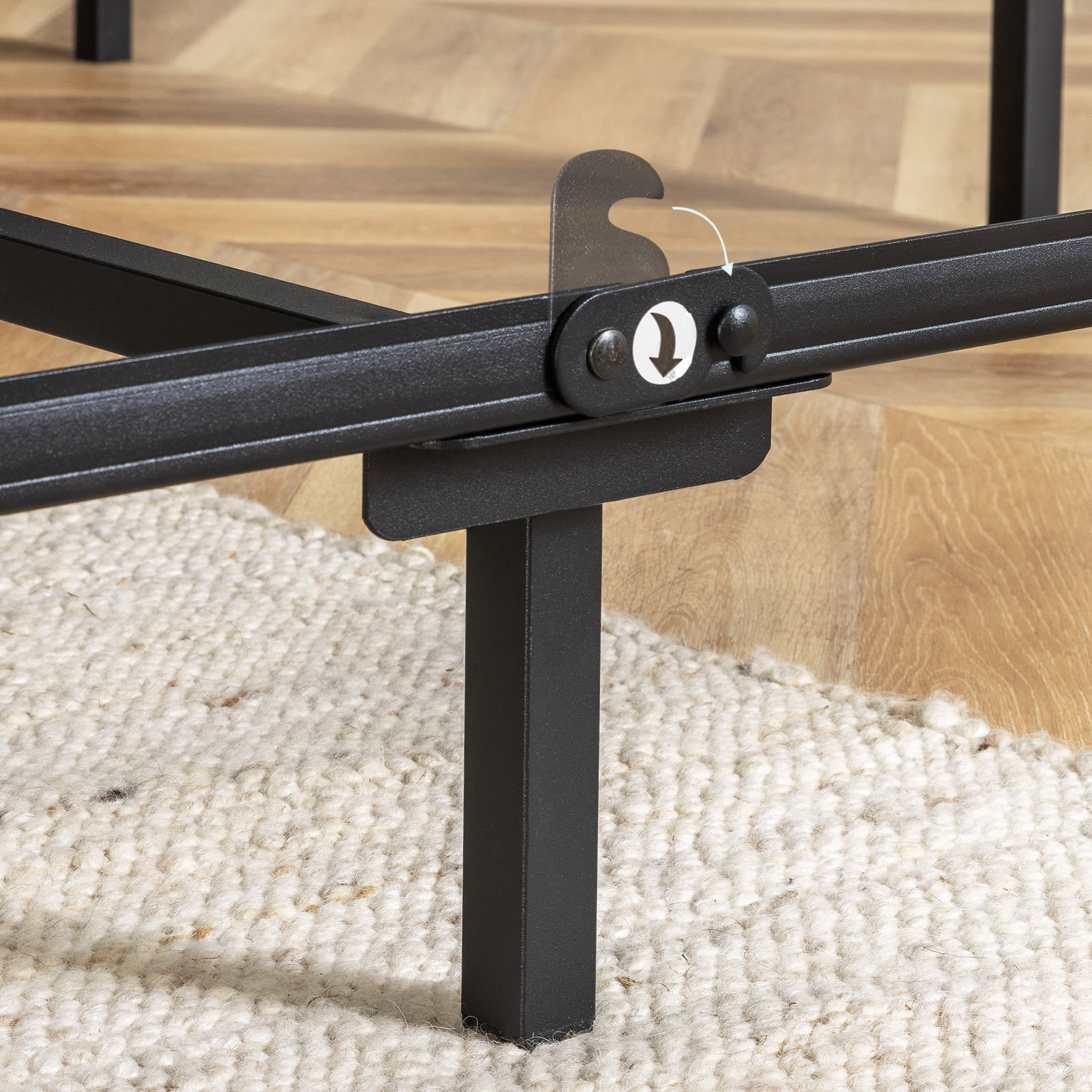 Mellow 7 inch Metal Bed Frame, Heavy Duty Steel Construction Compatible, Queen