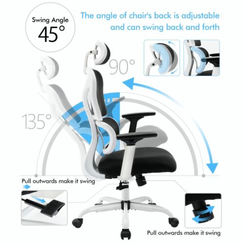 BIG SALE! Ergonomic Home Office Chair High Back Gaming Chair Headrest & Armrests