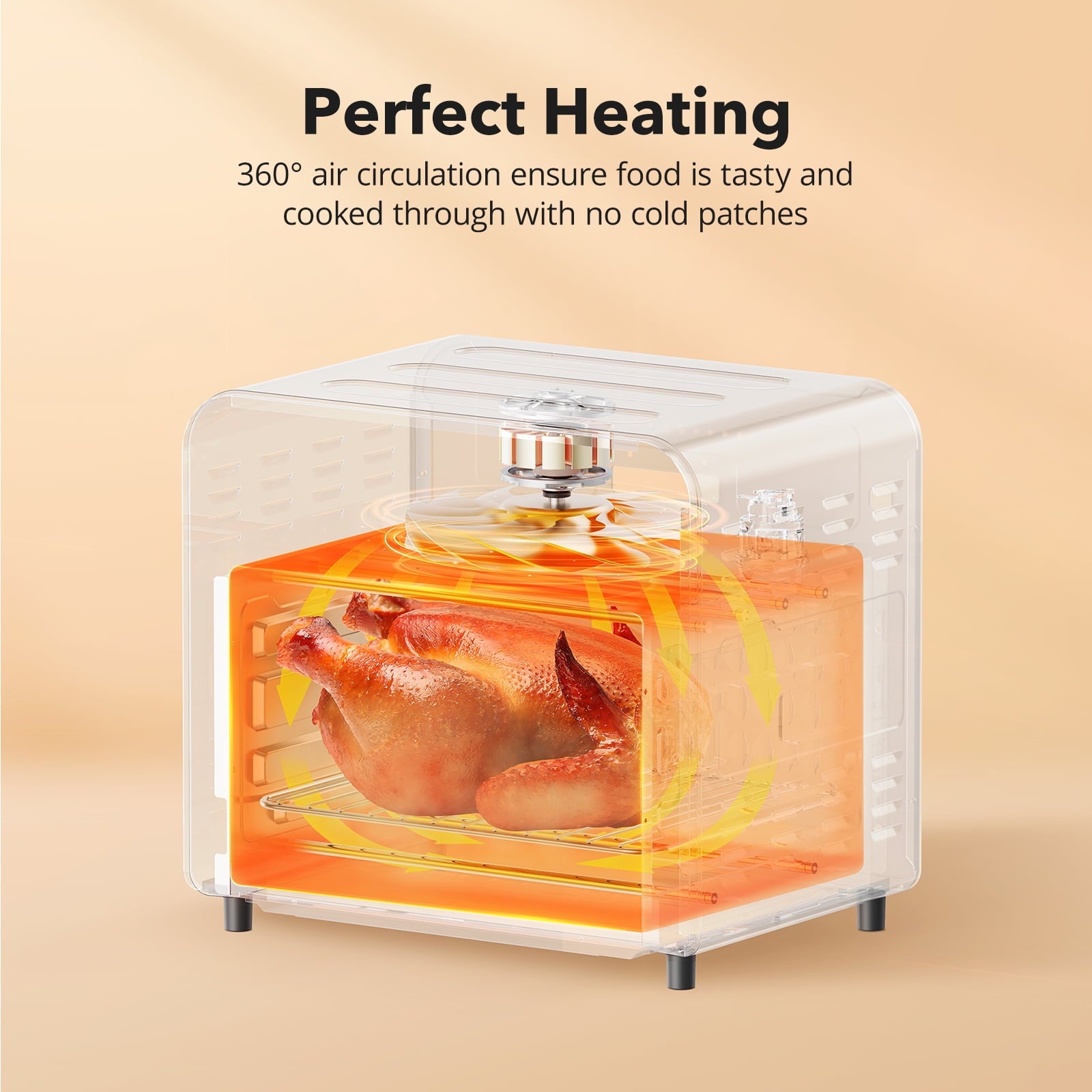 TaoTronics Air Fryer | 1700W 14.8 Quart | 9 in 1 Air Fryer Oven | Oil-less Cooker with Rotisserie Shaft