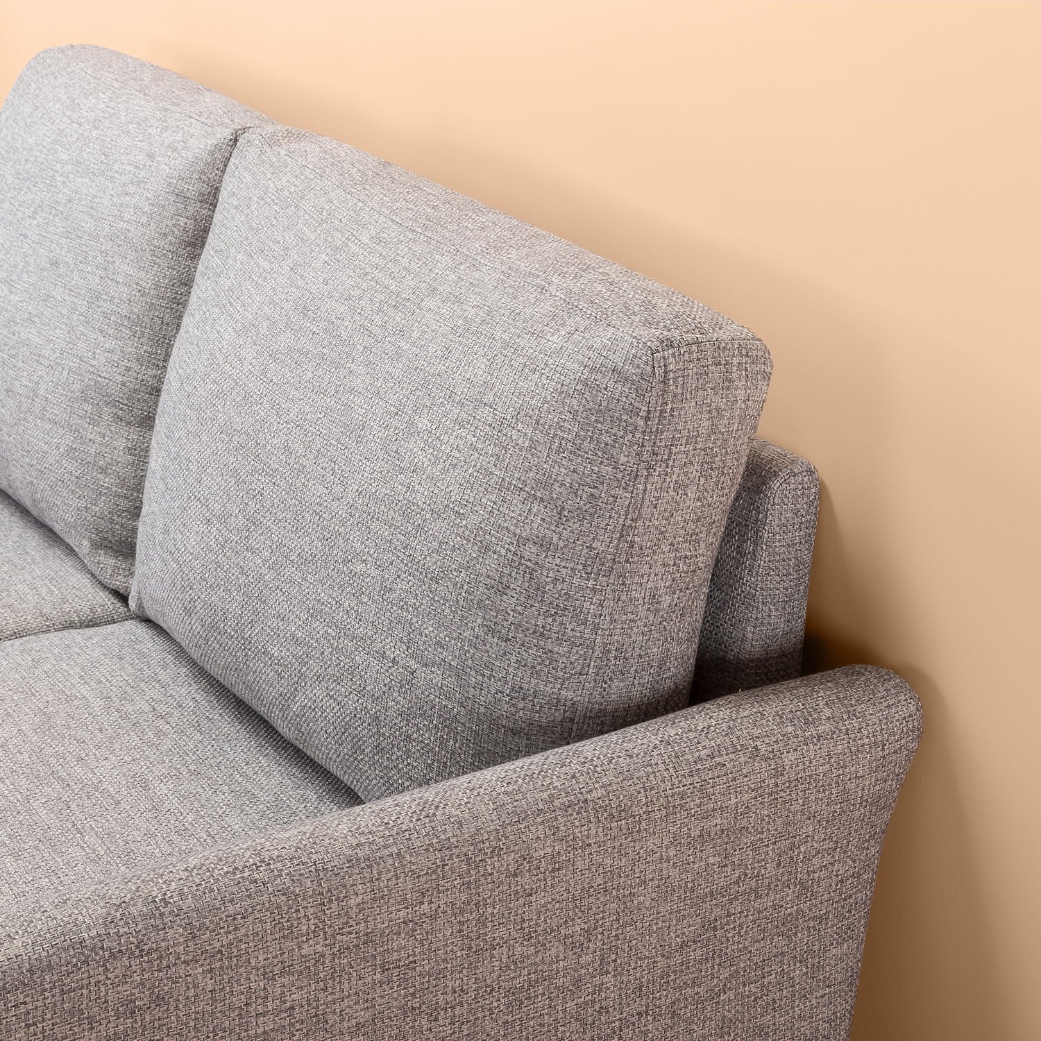 Zinus Jackie 2-Seater Loveseat, Soft Grey