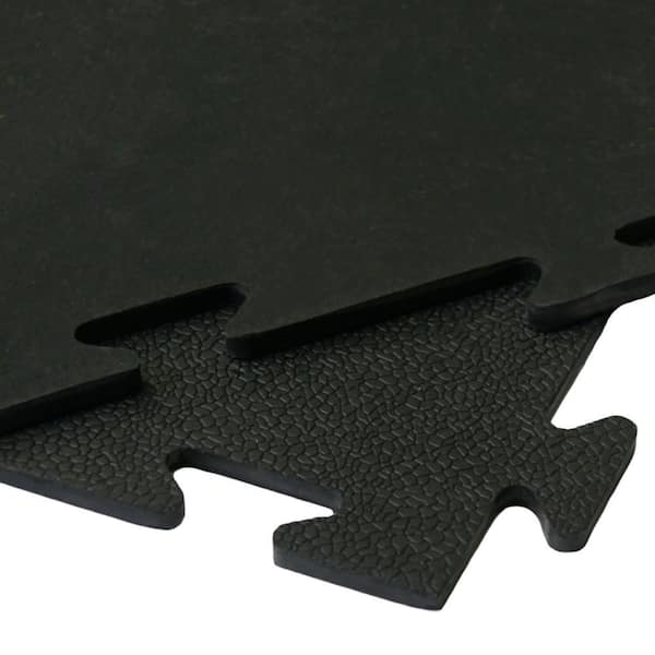 Armor-Lock (Fitness) 3/8 in. x 20 in. x 20 in. Black Interlocking Rubber Tiles (12-Pack, 33 sq. ft.)