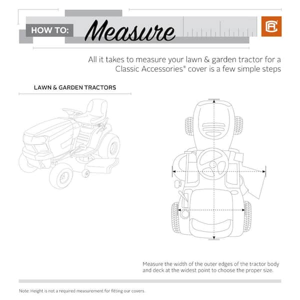 StormPro 72 in. L x 44 in. W x 46 in. H Medium Rainproof Heavy-Duty Tractor Cover