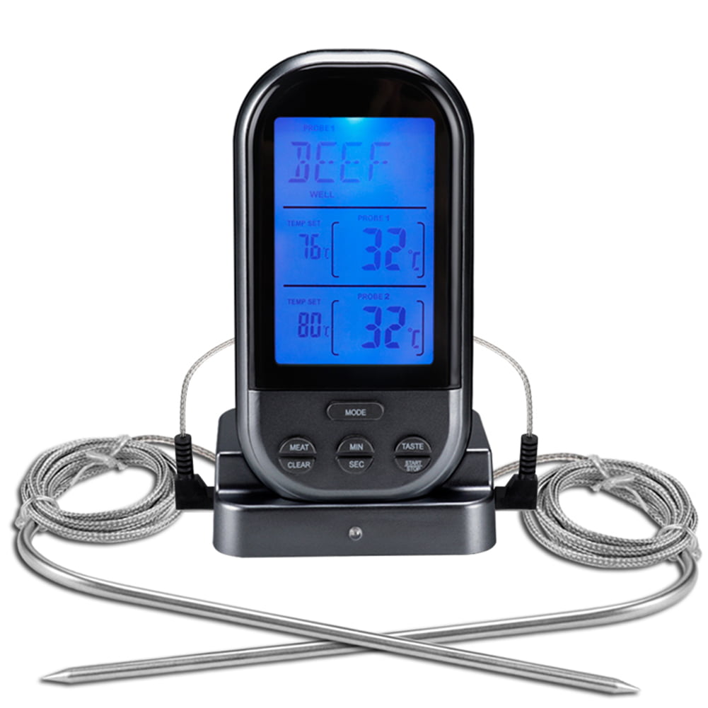 WindC Wireless Digital Kitchen Cooking Tool BBQ Food Meat Thermometer with Dual Probe