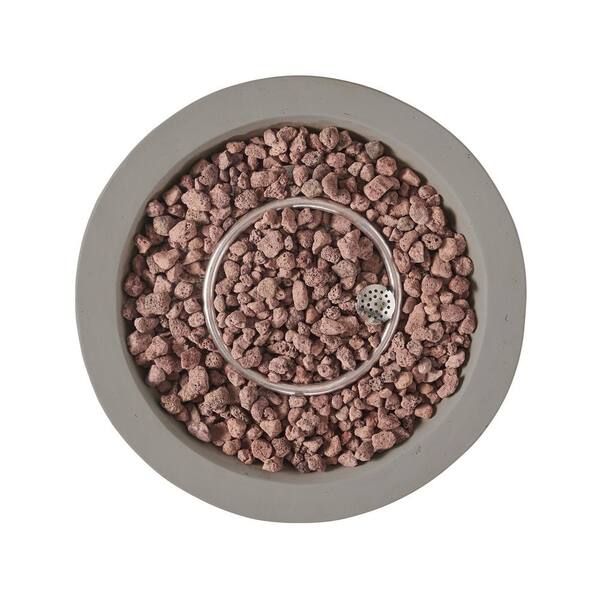 Tulip Light Gray Stone Fire Pit Bowl (No Tank Holder)