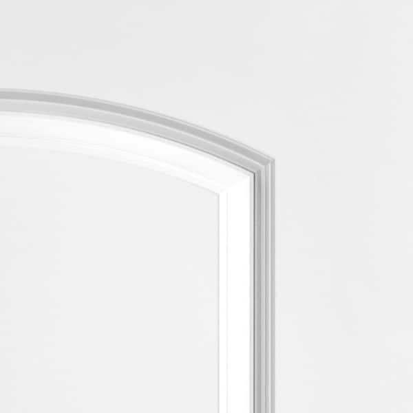 24 in. x 80 in. 2 Panel Roman  Round Top Primed White Hollow-Core Smooth Composite Bi-fold Interior Door