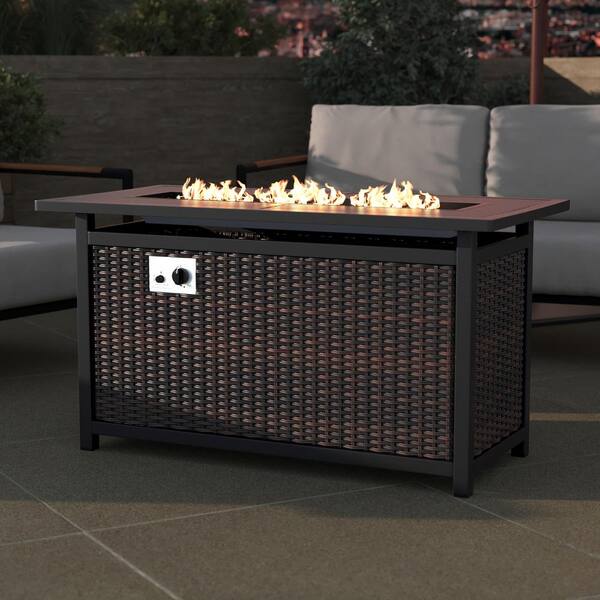 Black Plastic Fire Pit Table