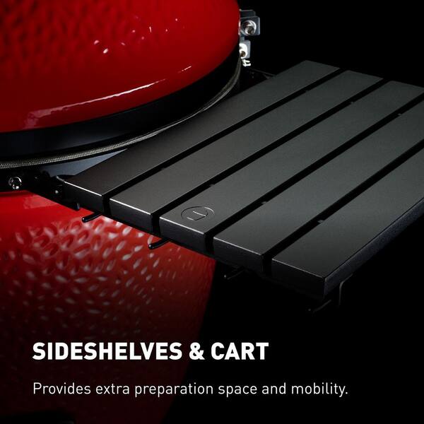 Classic Joe I 18 in. Charcoal Grill in Red with Cart, Side Shelves, Grate Gripper, and Ash Tool