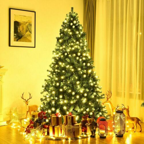 4 5 6 7 Foot Half Christmas Tree Artificial Tree Holiday Decorations LED Lights