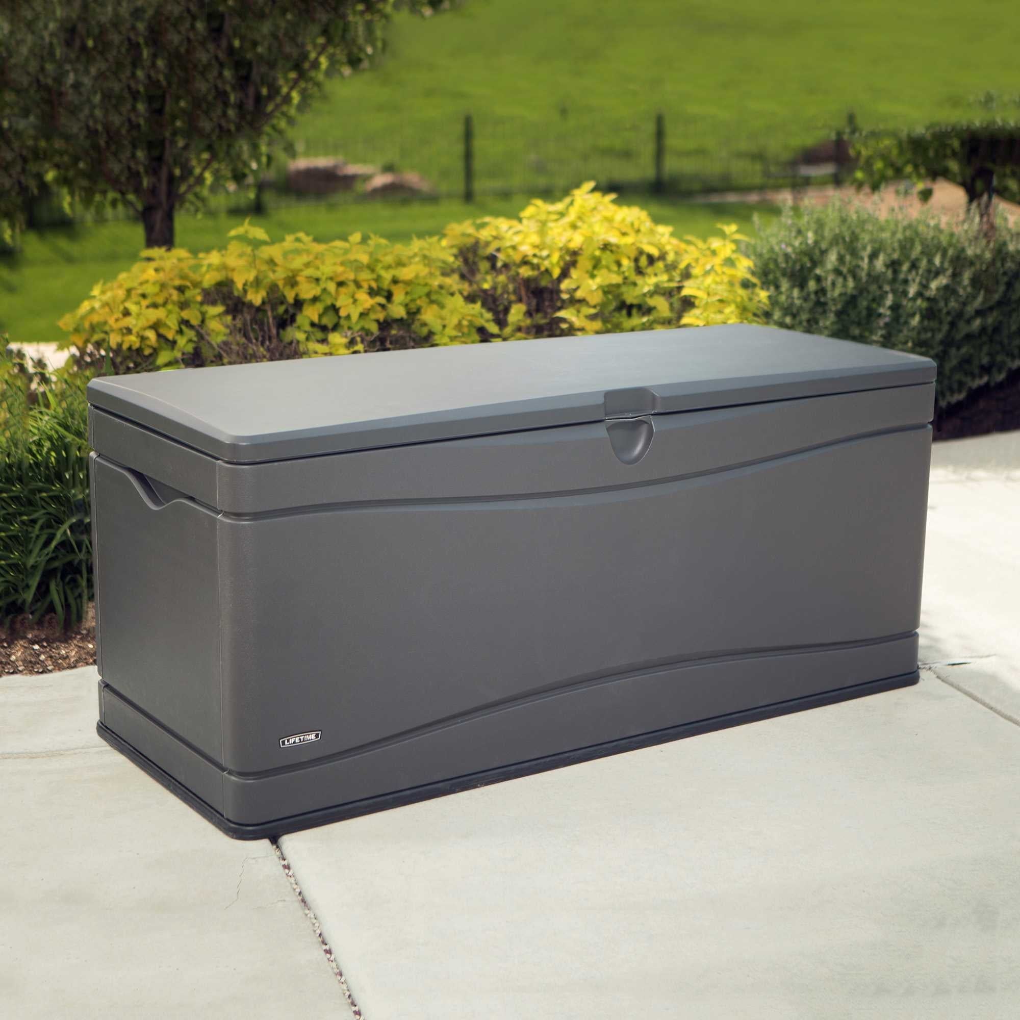Lifetime Heavy-Duty 130 Gallon Plastic Deck Box, Gray (60298)
