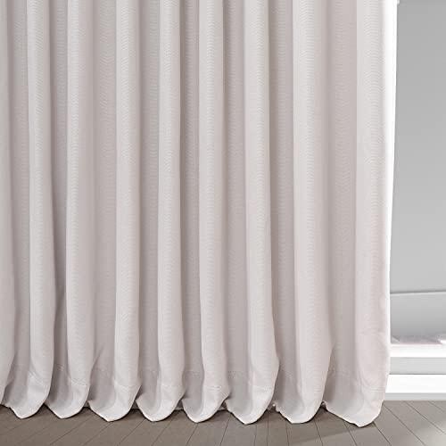 HPD Half Price Drapes BOCH-LN-DW-P Extra Wide Linen Room Darkening Curtain (1