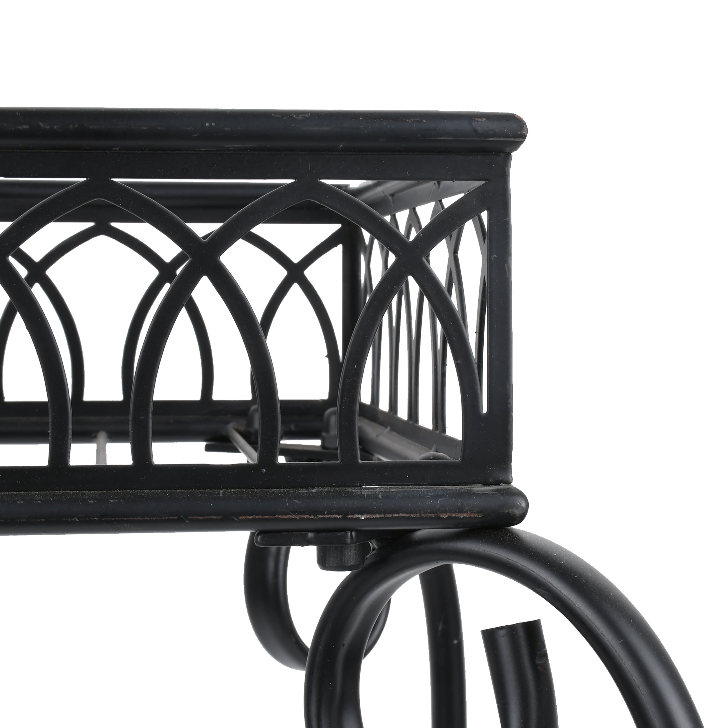 Mainstays Black Metal 2 Tier Shelves Plant Stand