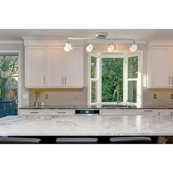 Hogan Ridge 2.9 ft. 4-Light Chrome Integrated LED Fixed Track Lighting Kit