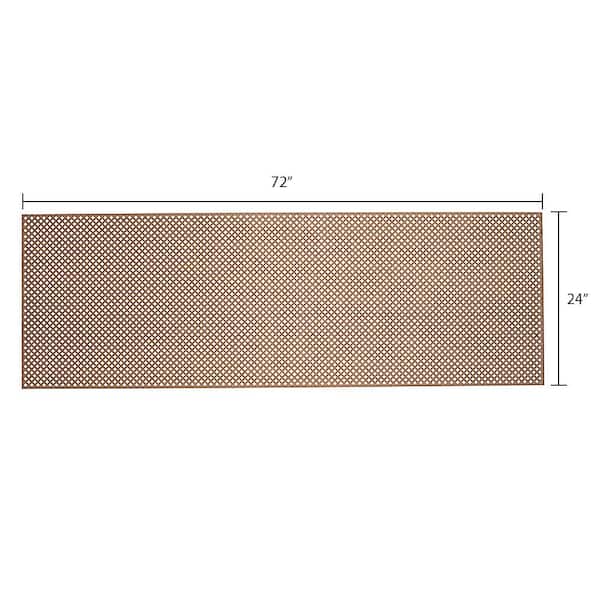 72 in. x 24 in. x 1/8 in. Unfinished Diamond Decorative Perforated Paintable MDF Screening Panel Insert