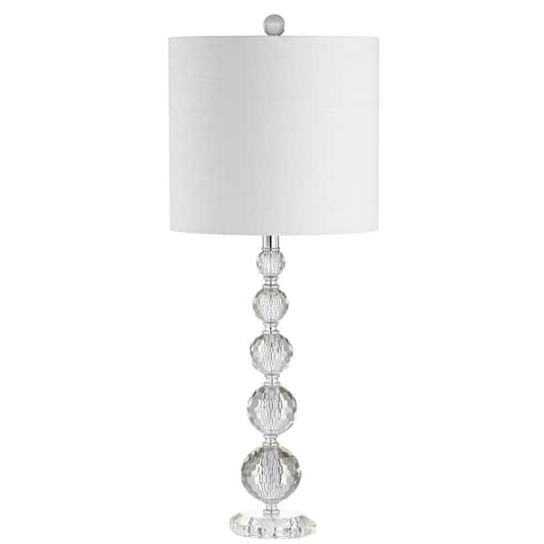 Nala 28.5 in. Crystal Table Lamp, Clear/Chrome (Set of 2)