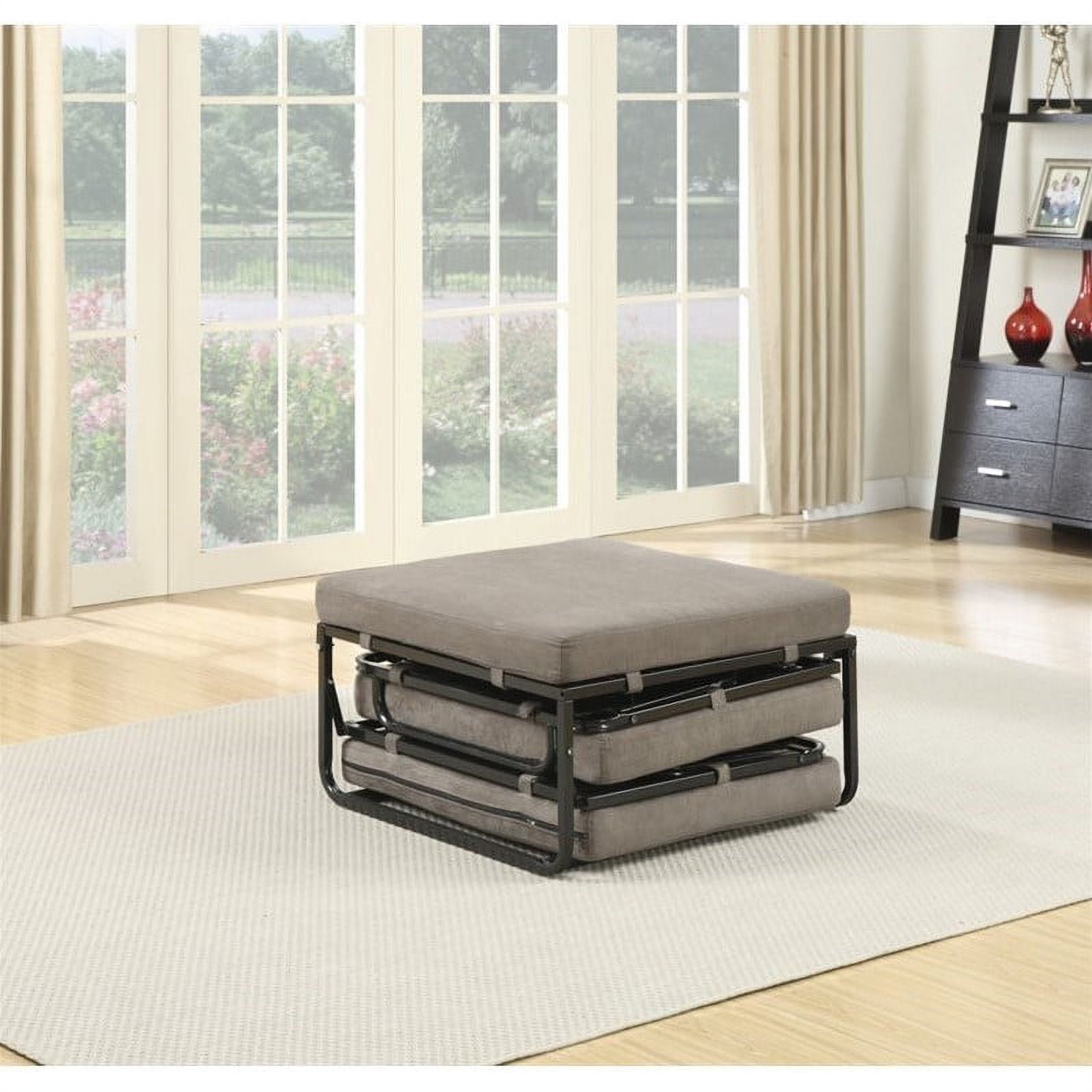 Pemberly Row Twin Folding Bed Ottoman in Taupe