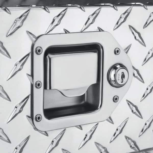 49 in. Diamond Plate Aluminum Innnerside Top Mount Truck Tool Box with Mounting Kit