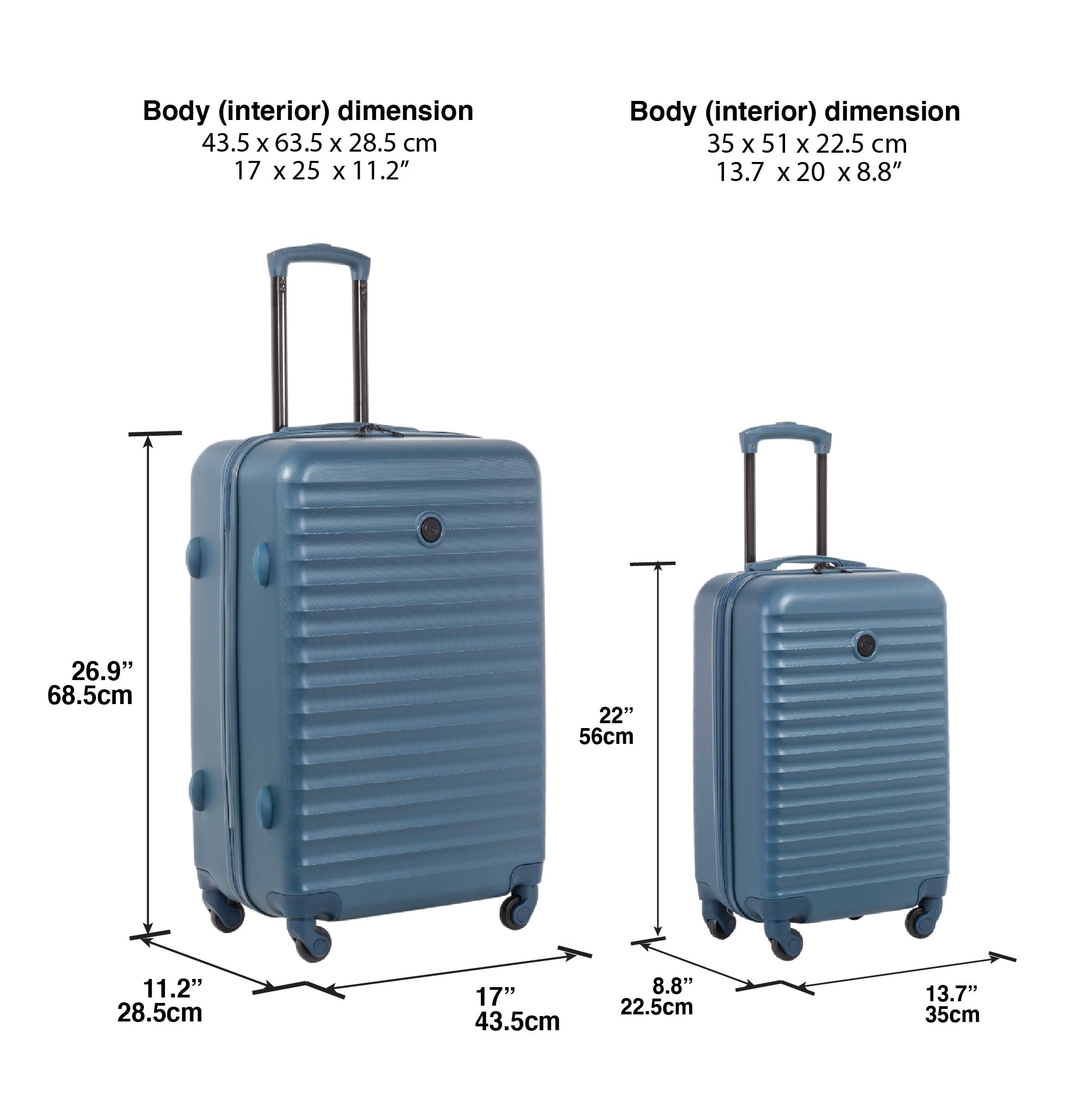 PROTEGE 2PC Hardside Luggage Set, 20