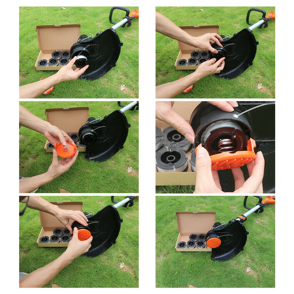 BLACK+DECKER Trimmer Line, 30-Foot, 0.065-Inch, 3-Pack (AF1003ZP) (AF-100-32P) 3 Spools - 1 Cap - 1 Spring