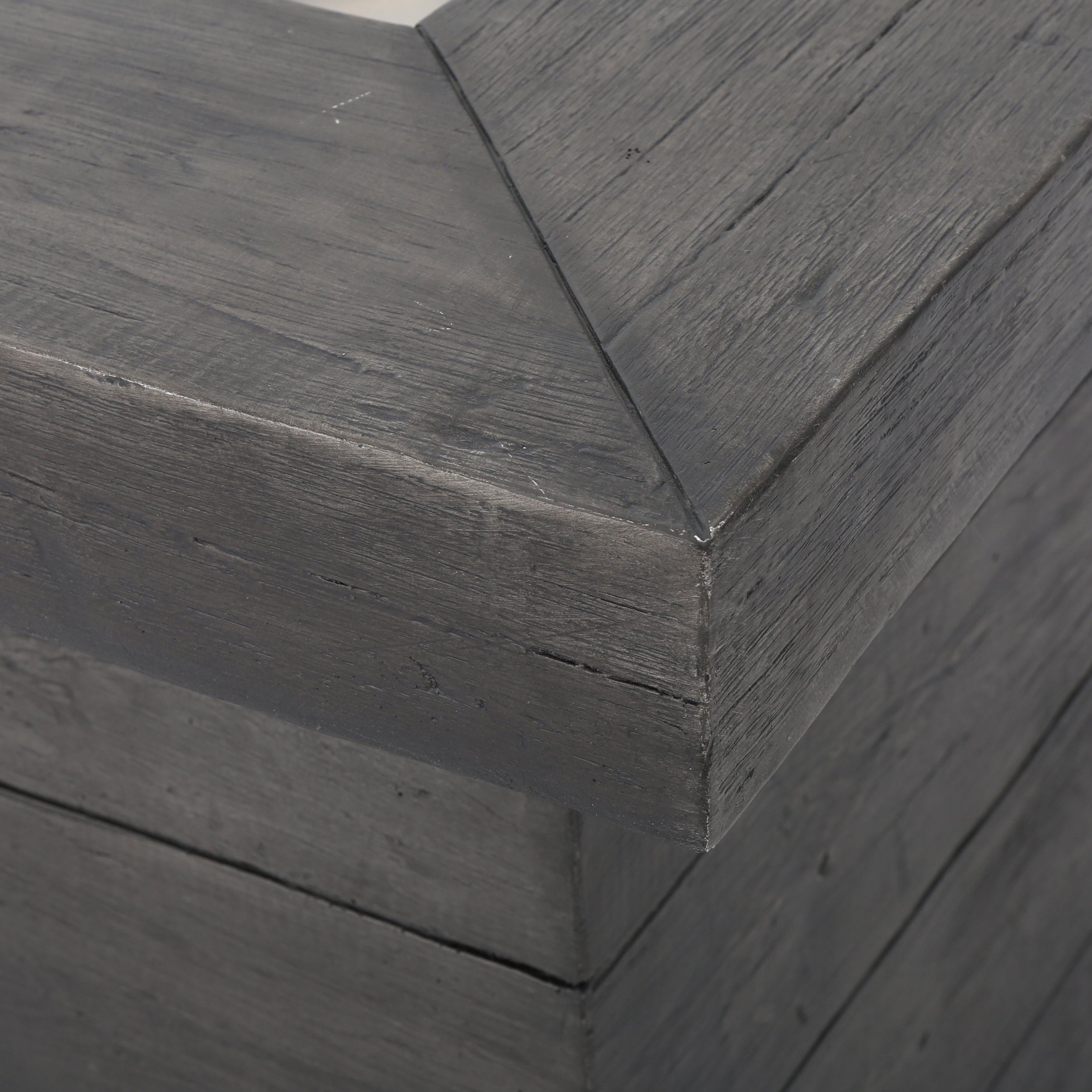 Mayer Grey Magnesium Oxide Square Gas Fire Pit