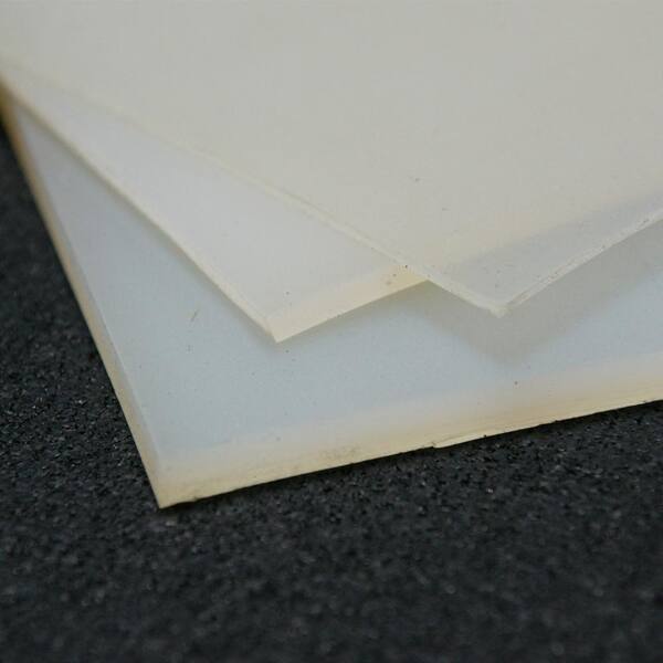 Silicone 1/8 in. x 36 in. x 12 in. Translucent Commercial Grade Translucent 60A Rubber Sheet
