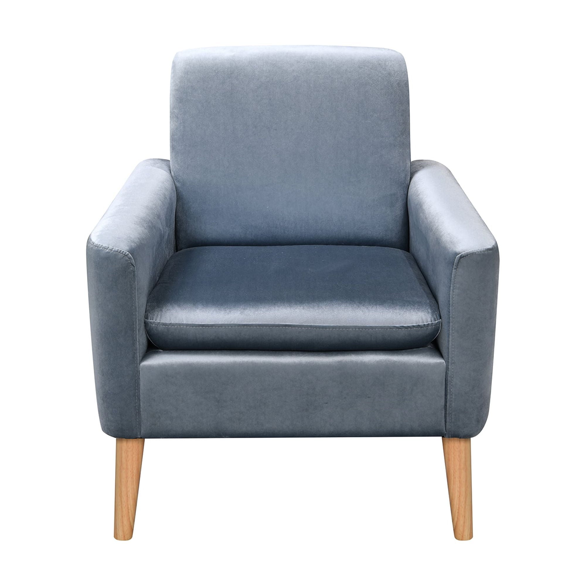 grey armchair with ottoman