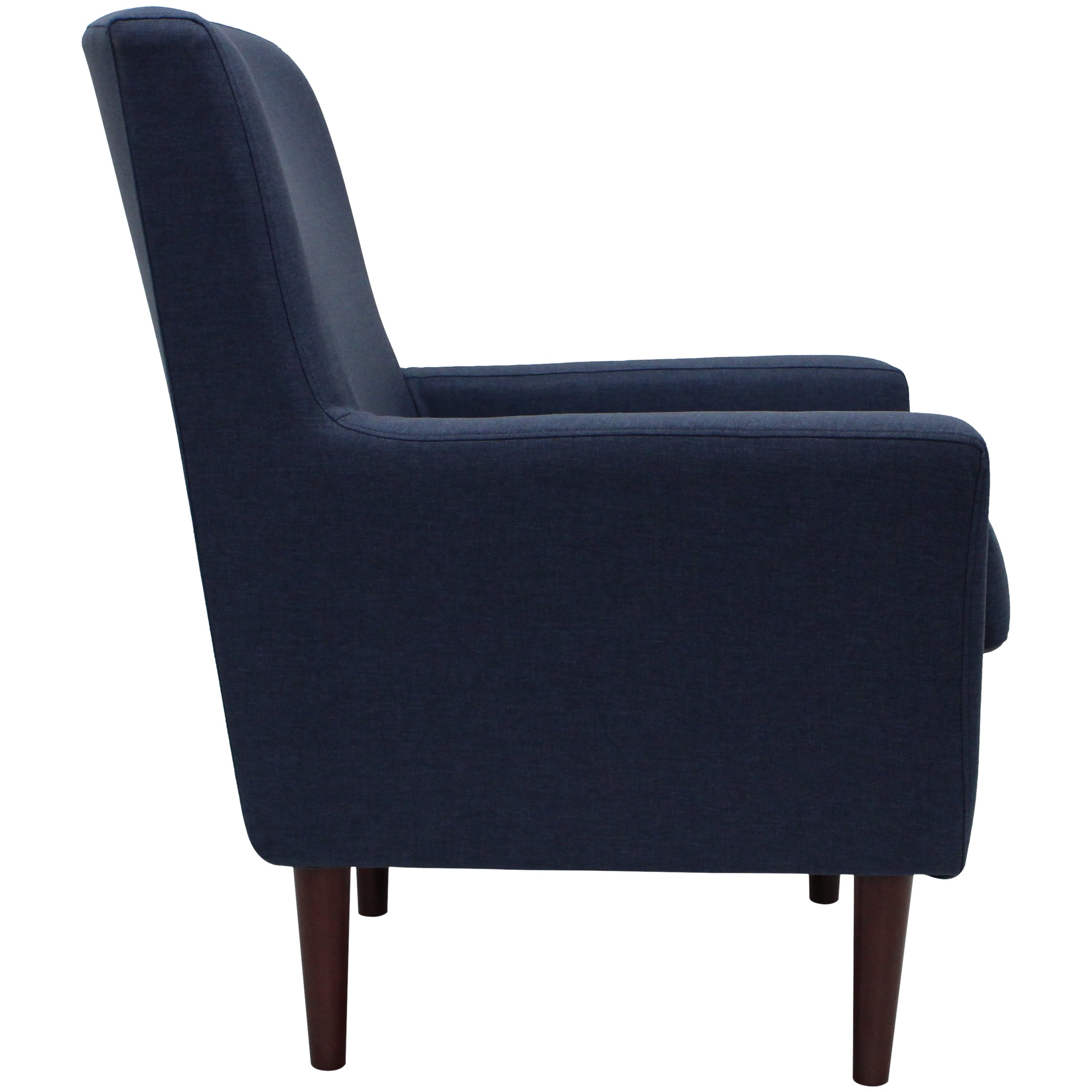 Mainstays Kinley Lounge Arm Chair, Navy Polyester Fabric