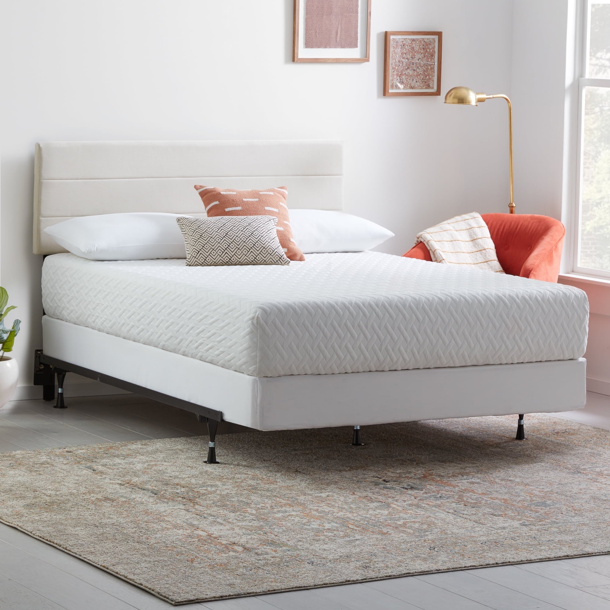 Rest Haven Metal Adjustable Bed Frame with Glides, Twin - Cal King