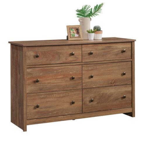 Sauder Dresser 6-Spacious Drawer Sindoori Mango 33"Hx51"Wx17"D Brown Solid Wood
