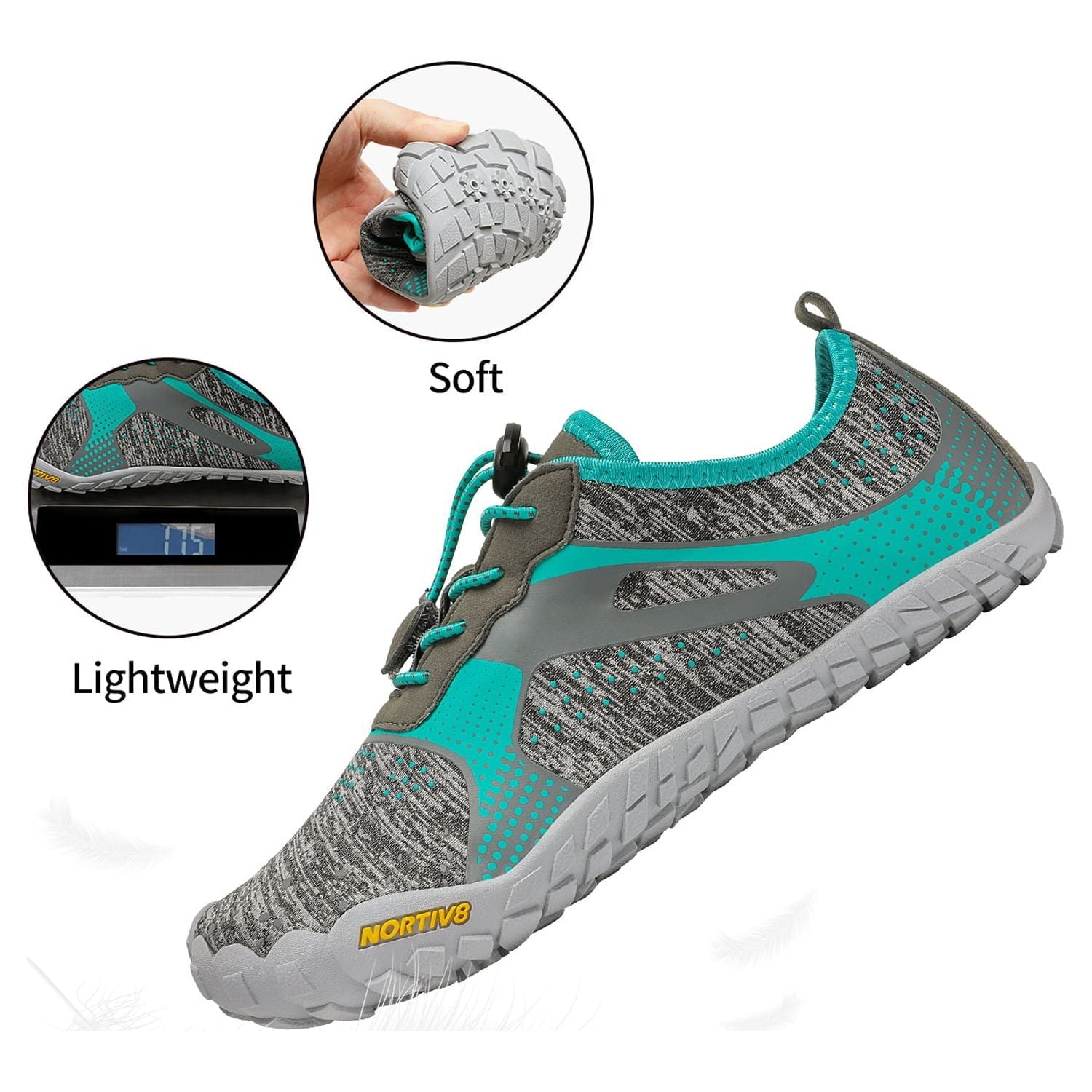 Nortiv 8 Women Aqua Shoes Quick Dry Water Shoes Barefoot Swim Diving Surf Aqua Sport Beach Shoes Treklady-1