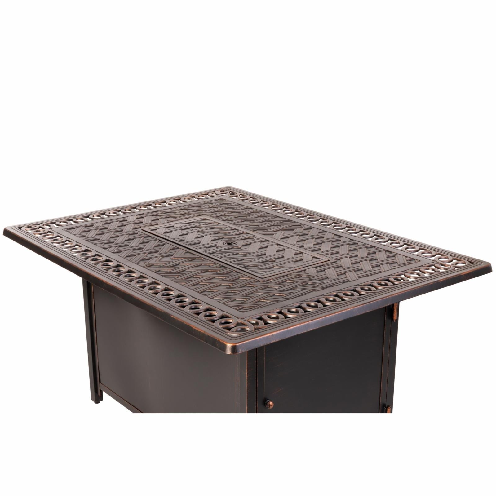 Fire Sense Meerin 48 in. Rectangular Aluminum Gas Fire Pit Table