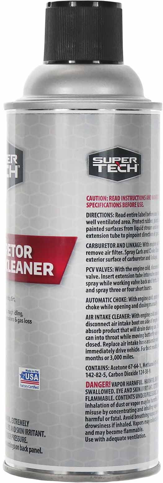 Super Tech Carburetor Cleaner — 10% VOC, 10 oz.