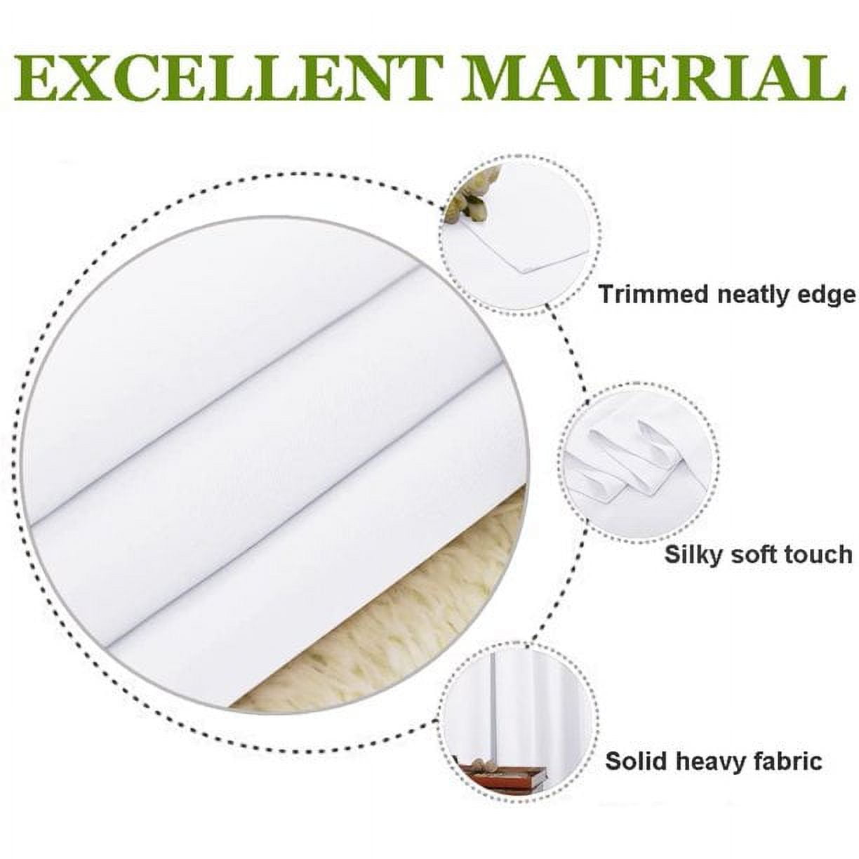 Tab Top Blackout Valance Curtains Panel Drapes White 32 Wide by 12 Long - 1 Panel