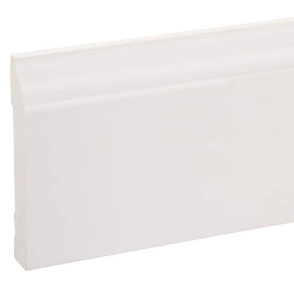 7527 9/16 in. x 3 1/4 in. x 96 in. Colonial Primed PVC Baseboard Moulding (1-Piece − 8 Total Linear Feet)