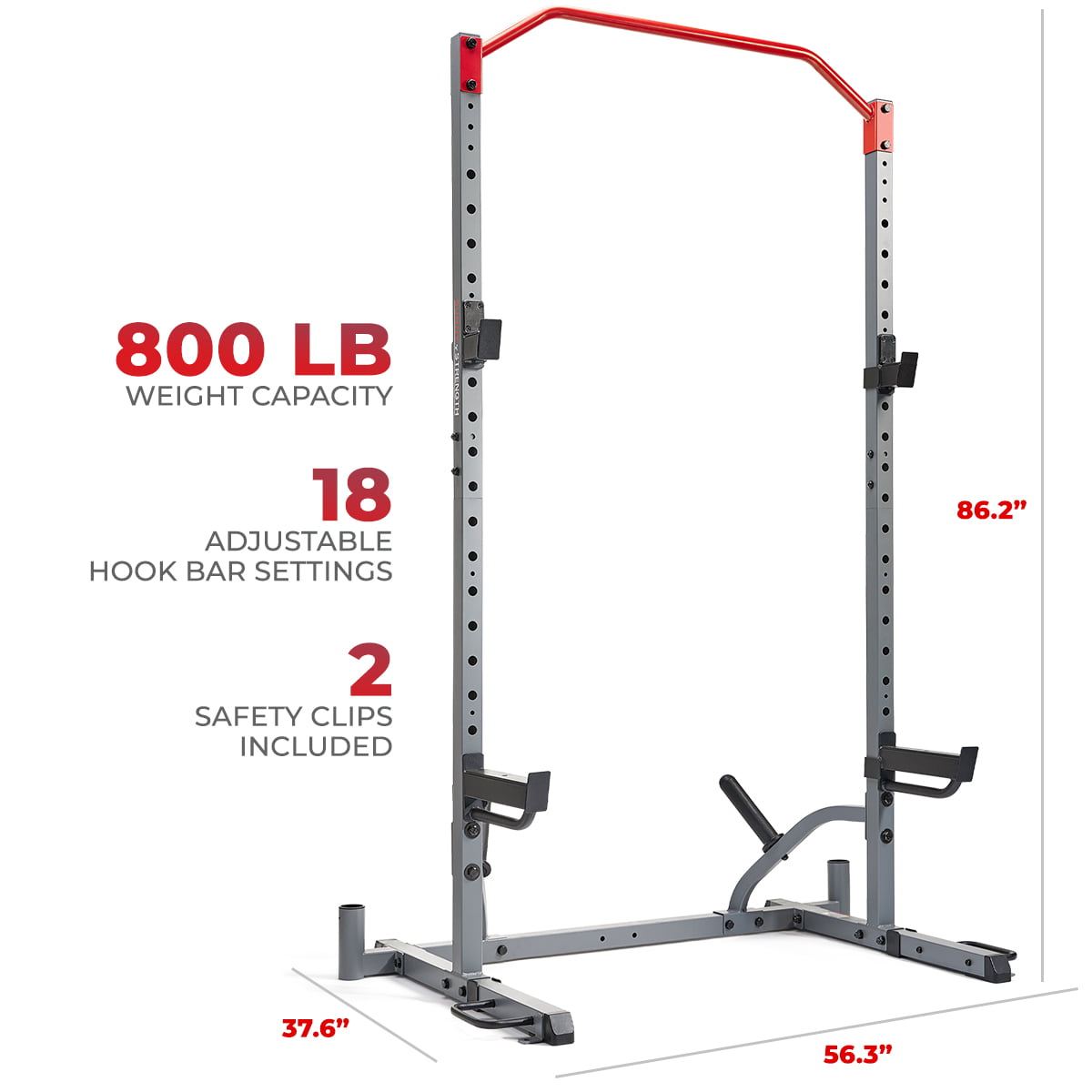 Sunny Health & Fitness PowerVersa All-in-One Bench Press & Strength Training Squat Rack For Home Gym