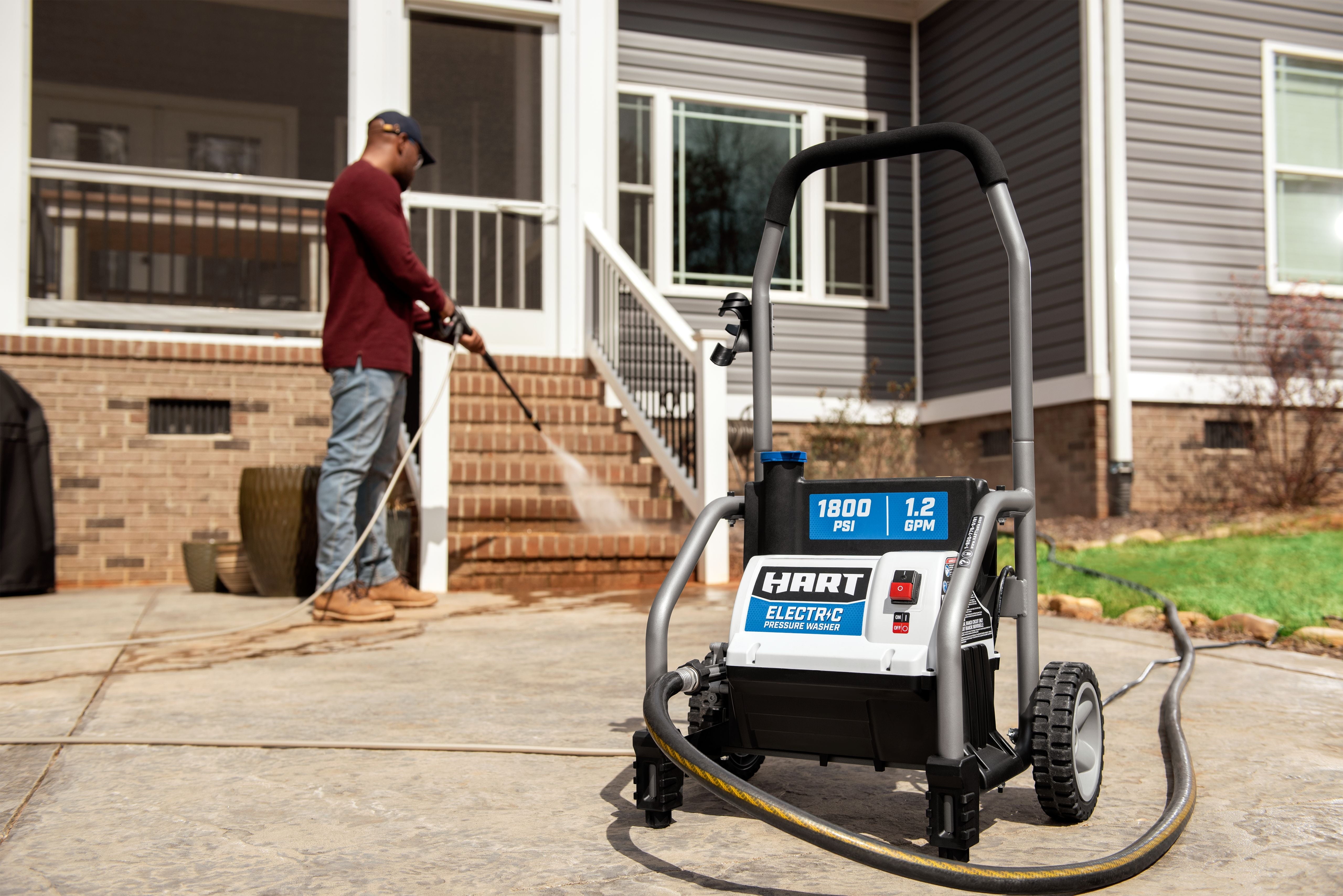 HART 1800 PSI 1.2 GPM Electric Pressure Washer with Bonus 11
