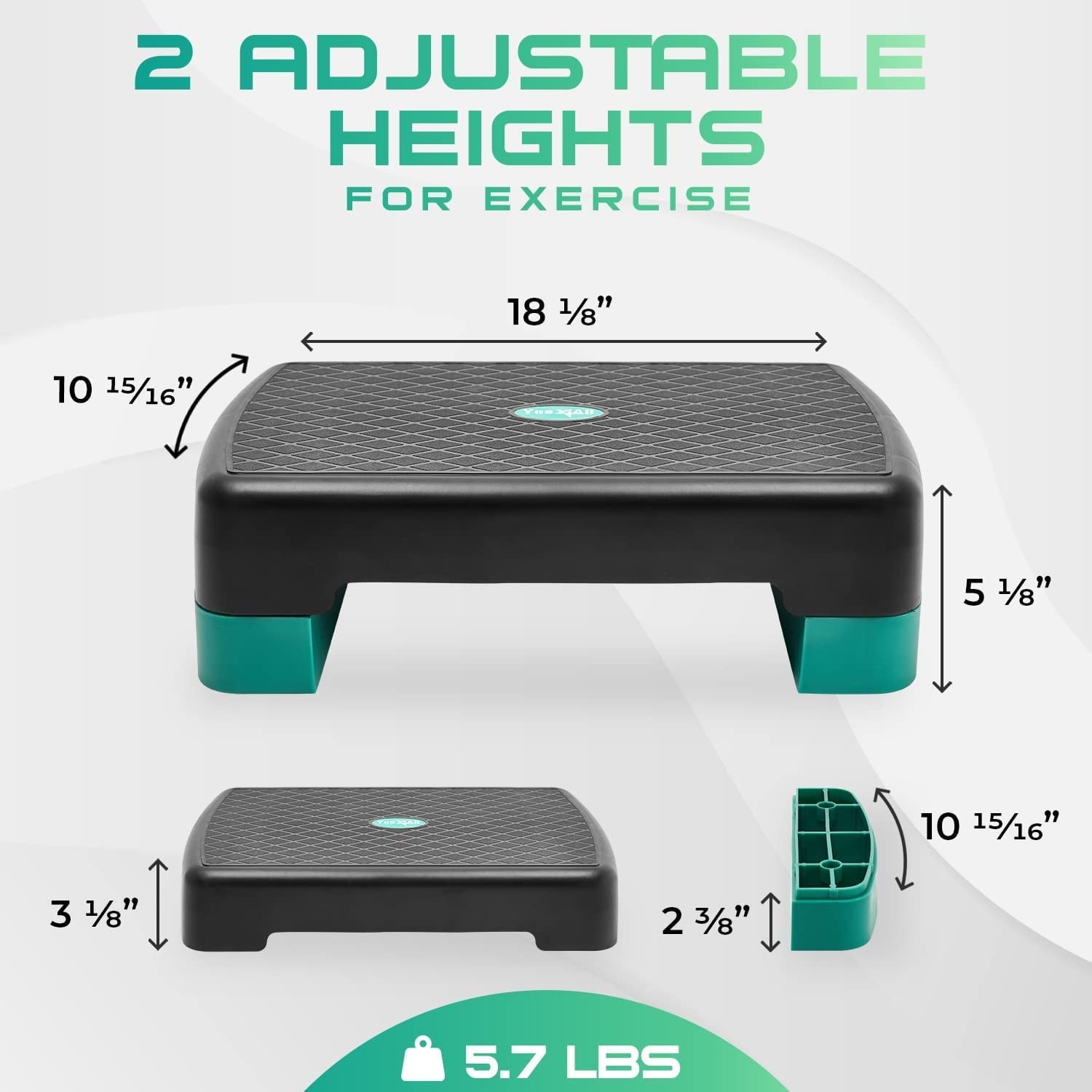 Yes4All Aerobic Step Platform, 18 inch with 4