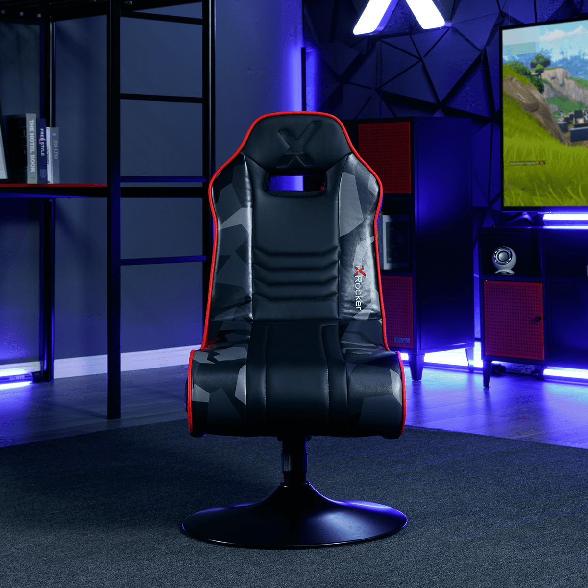 X Rocker Bolero Jr 2.1 Audio Pedestal Gaming Chair, Black PU 26.77