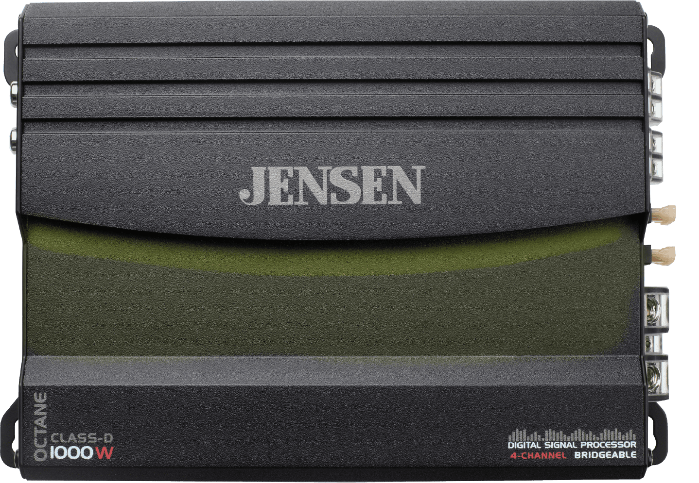 JENSEN XDA94RB Class D 4 Channel Bridgeable Amplifier with 80 Watts x 4 RMS and 1000 Watts