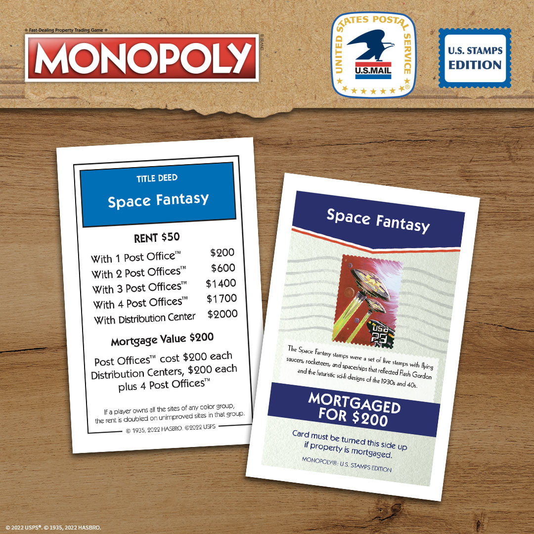 Monopoly U.S. Stamps Edition Board Game