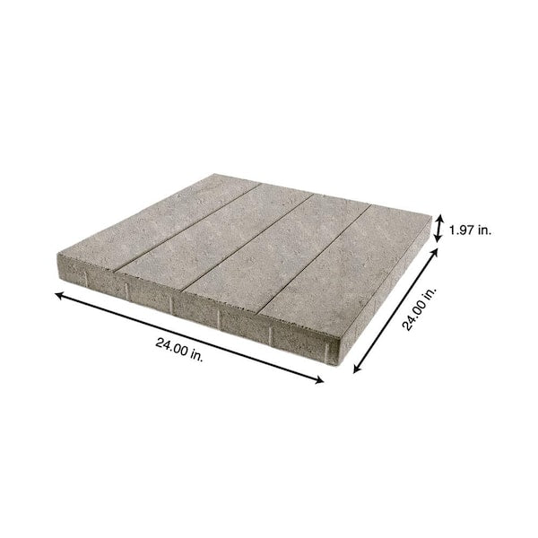 Avanta XL 24 in. x 24 in. x 2 in. Antiique Pewter Platinum Square Concrete Step Stone (28-Pieces/112 sq. ft./Pallet)