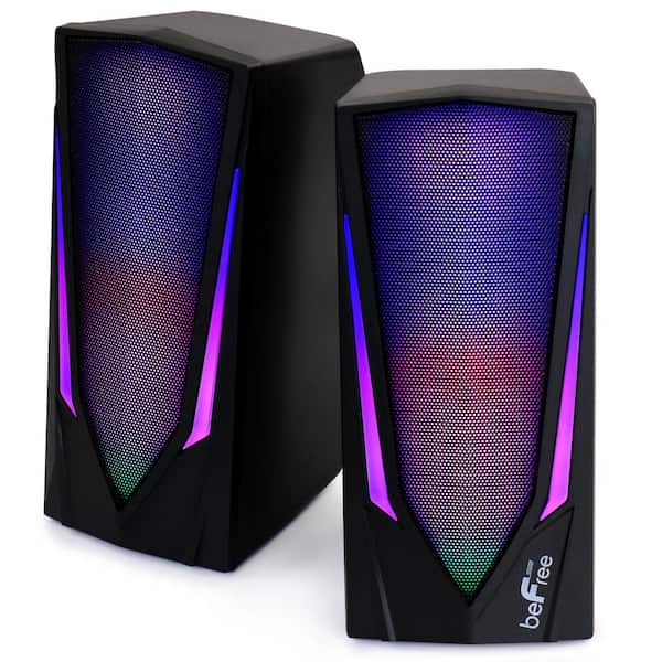 2.0 Computer Gaming Speakers with LED RGB Lights